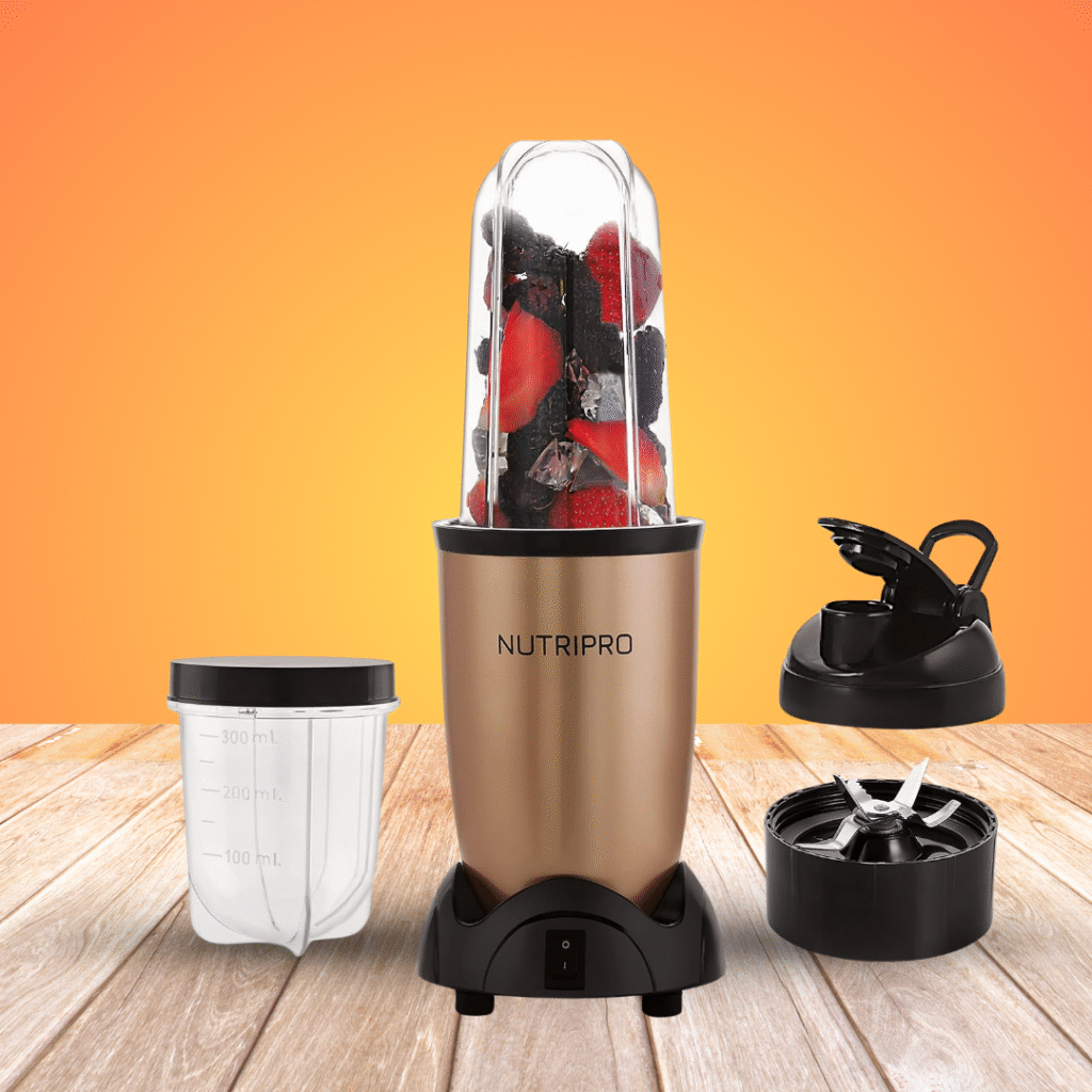 Copper Juicer Mixer Grinder - Smoothie Maker - 500 Watts (2 Jars, Gold) - 2 Year Warranty